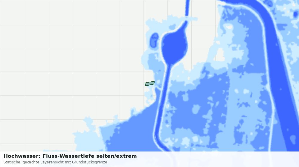 Statische Kartenansicht: Hochwasser: Fluss-Wassertiefe selten/extrem