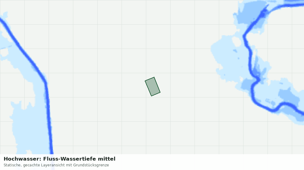Statische Kartenansicht: Hochwasser: Fluss-Wassertiefe mittel
