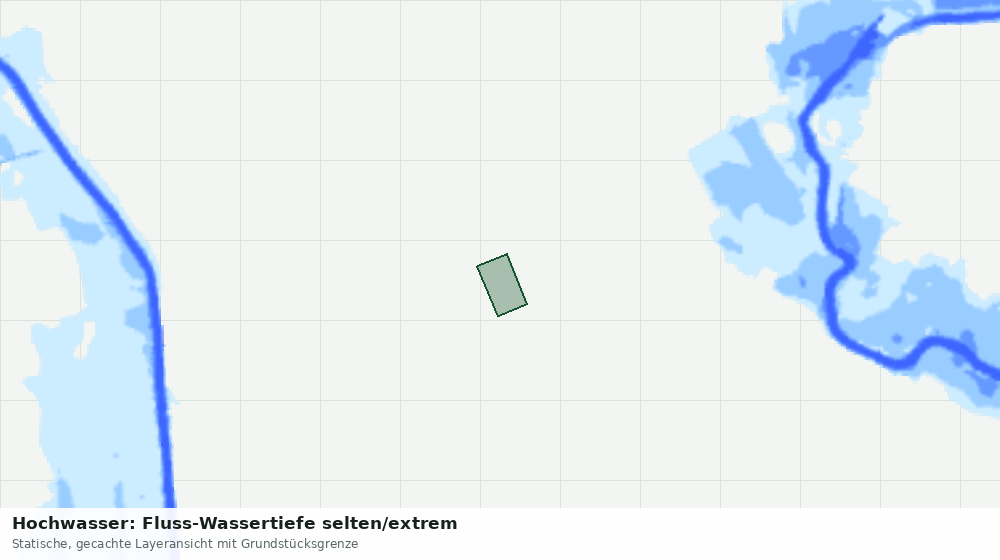 Statische Kartenansicht: Hochwasser: Fluss-Wassertiefe selten/extrem