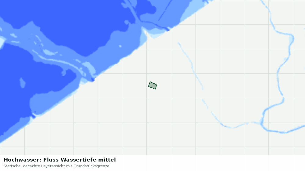 Statische Kartenansicht: Hochwasser: Fluss-Wassertiefe mittel