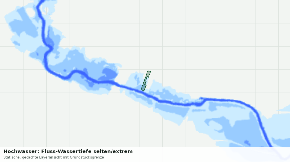 Statische Kartenansicht: Hochwasser: Fluss-Wassertiefe selten/extrem