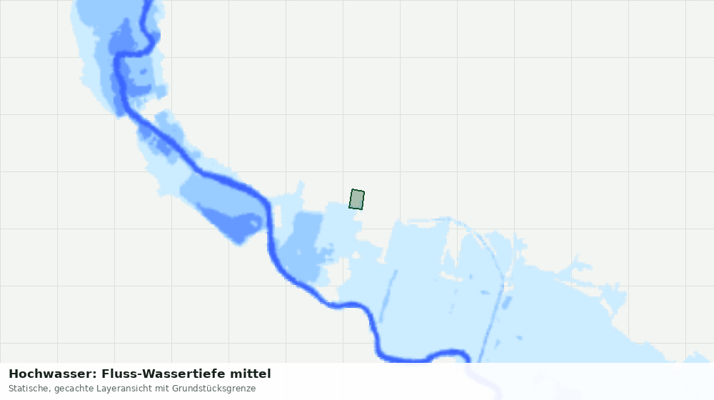 Statische Kartenansicht: Hochwasser: Fluss-Wassertiefe mittel