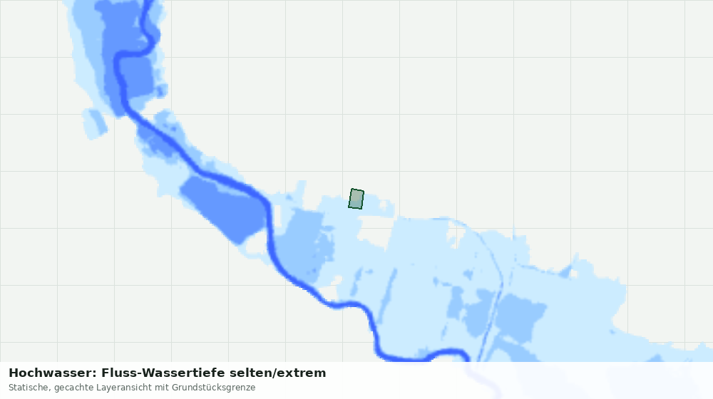 Statische Kartenansicht: Hochwasser: Fluss-Wassertiefe selten/extrem