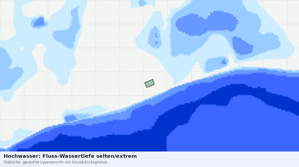 Statische Kartenansicht: Hochwasser: Fluss-Wassertiefe selten/extrem