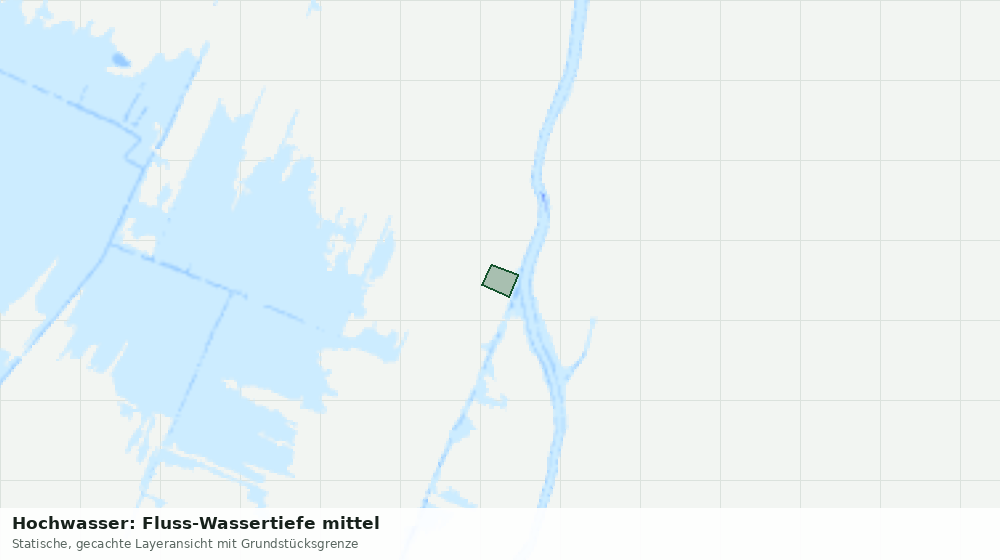 Statische Kartenansicht: Hochwasser: Fluss-Wassertiefe mittel