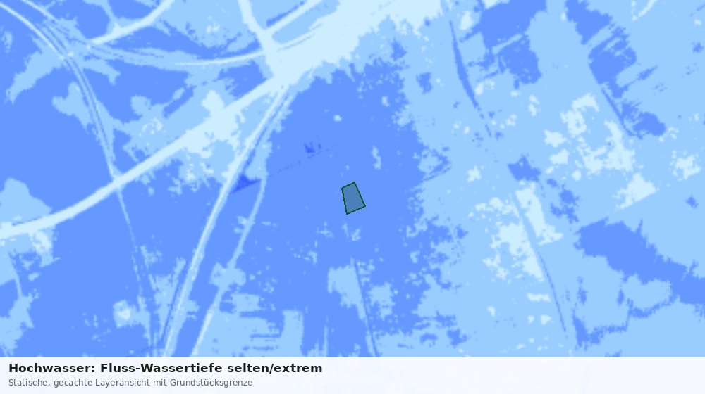 Statische Kartenansicht: Hochwasser: Fluss-Wassertiefe selten/extrem
