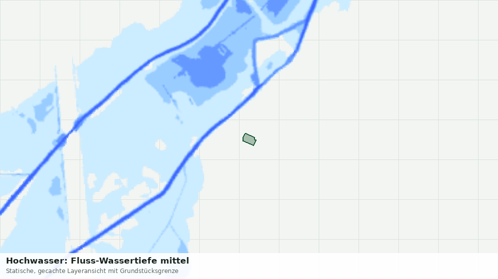 Statische Kartenansicht: Hochwasser: Fluss-Wassertiefe mittel