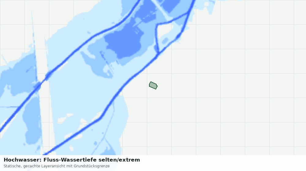 Statische Kartenansicht: Hochwasser: Fluss-Wassertiefe selten/extrem