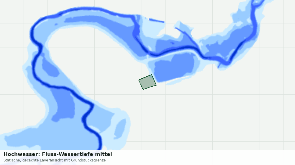 Statische Kartenansicht: Hochwasser: Fluss-Wassertiefe mittel