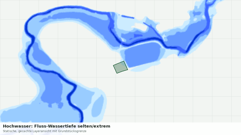 Statische Kartenansicht: Hochwasser: Fluss-Wassertiefe selten/extrem