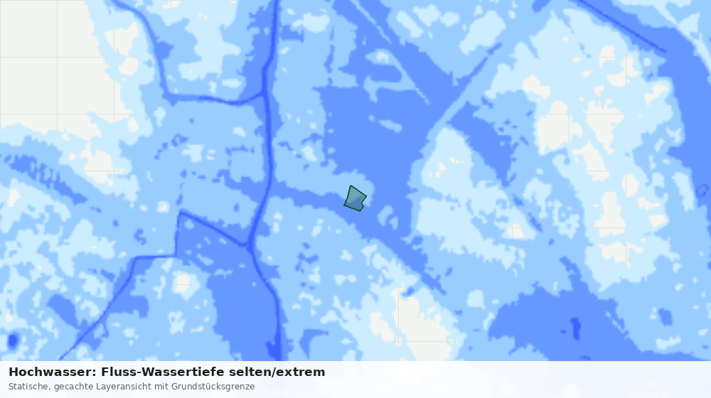 Statische Kartenansicht: Hochwasser: Fluss-Wassertiefe selten/extrem