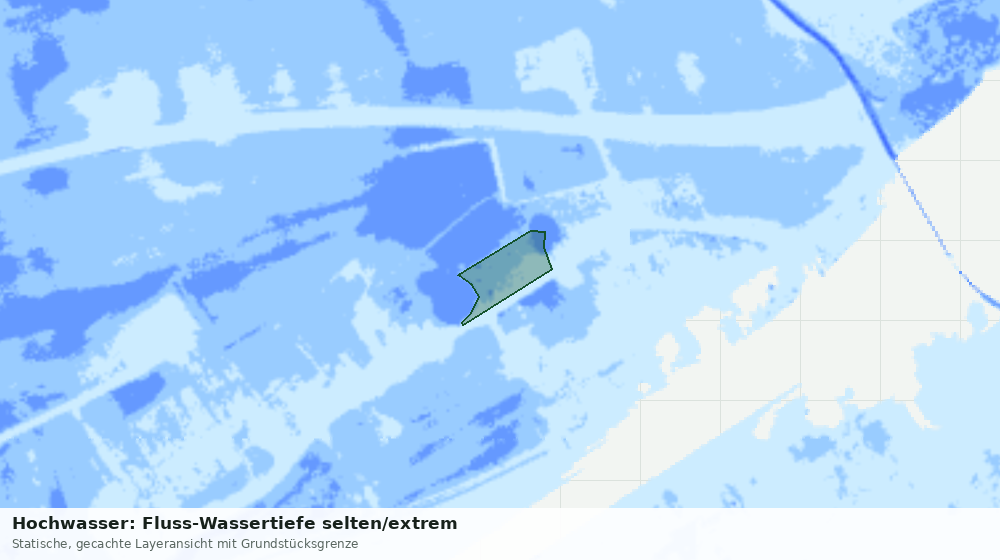 Statische Kartenansicht: Hochwasser: Fluss-Wassertiefe selten/extrem