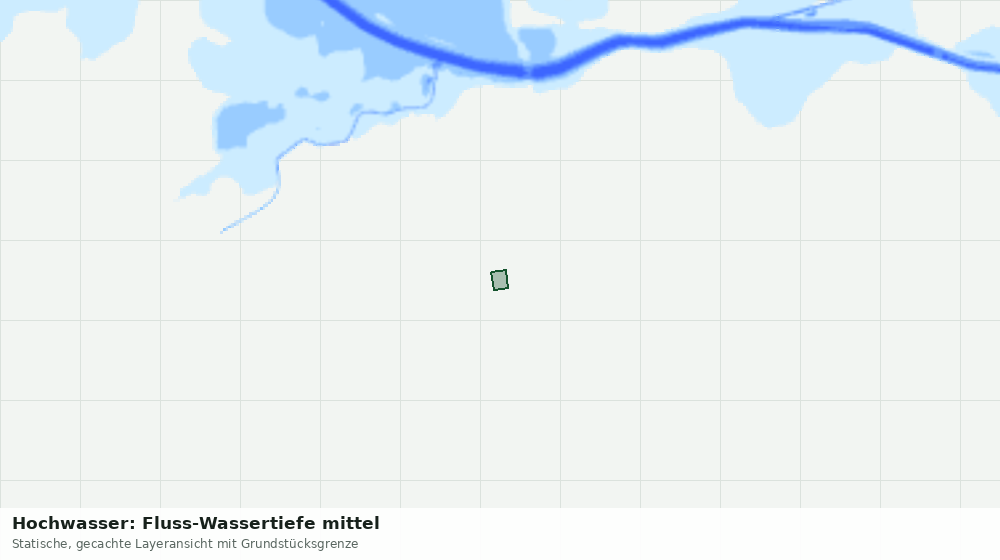 Statische Kartenansicht: Hochwasser: Fluss-Wassertiefe mittel
