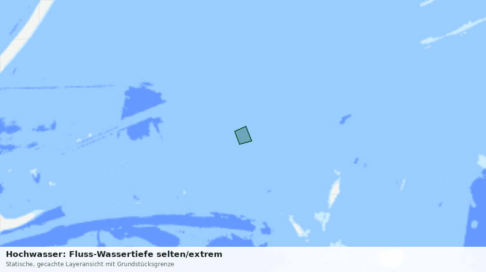 Statische Kartenansicht: Hochwasser: Fluss-Wassertiefe selten/extrem
