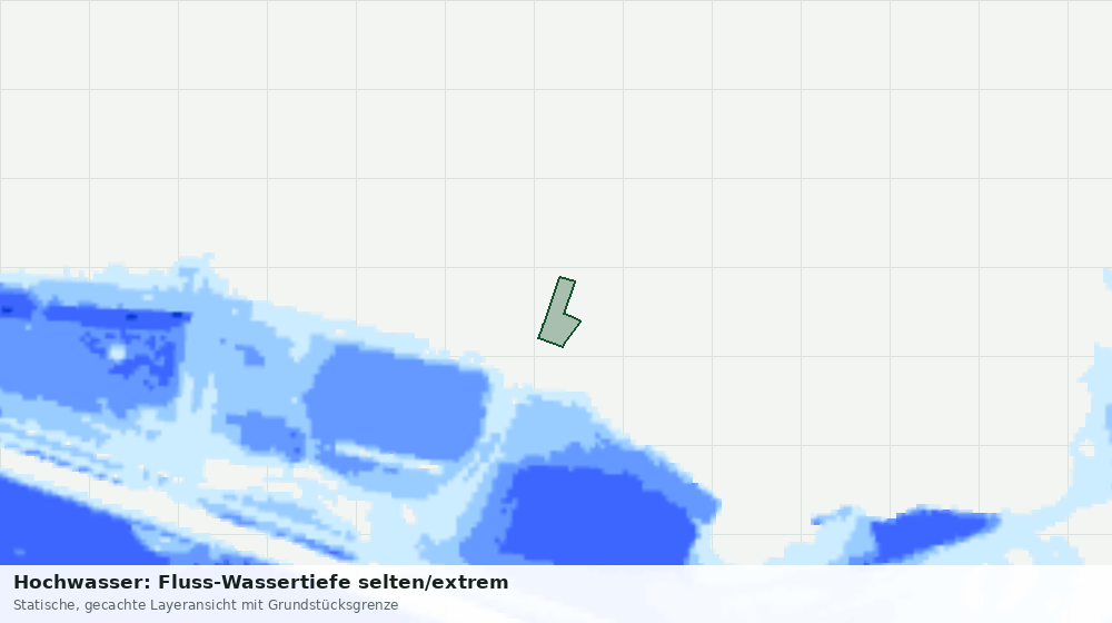 Statische Kartenansicht: Hochwasser: Fluss-Wassertiefe selten/extrem