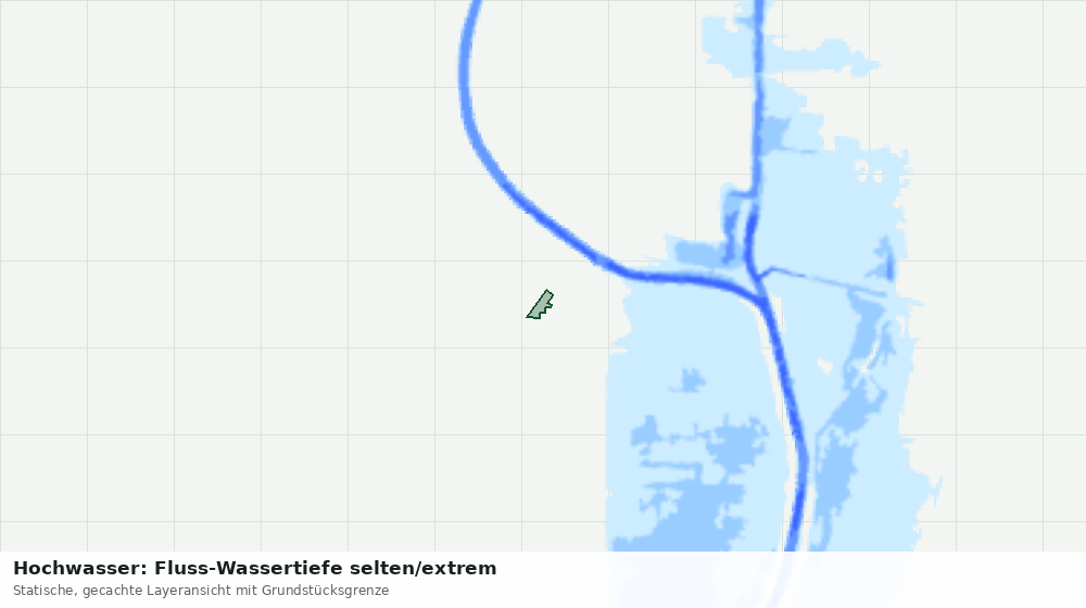 Statische Kartenansicht: Hochwasser: Fluss-Wassertiefe selten/extrem