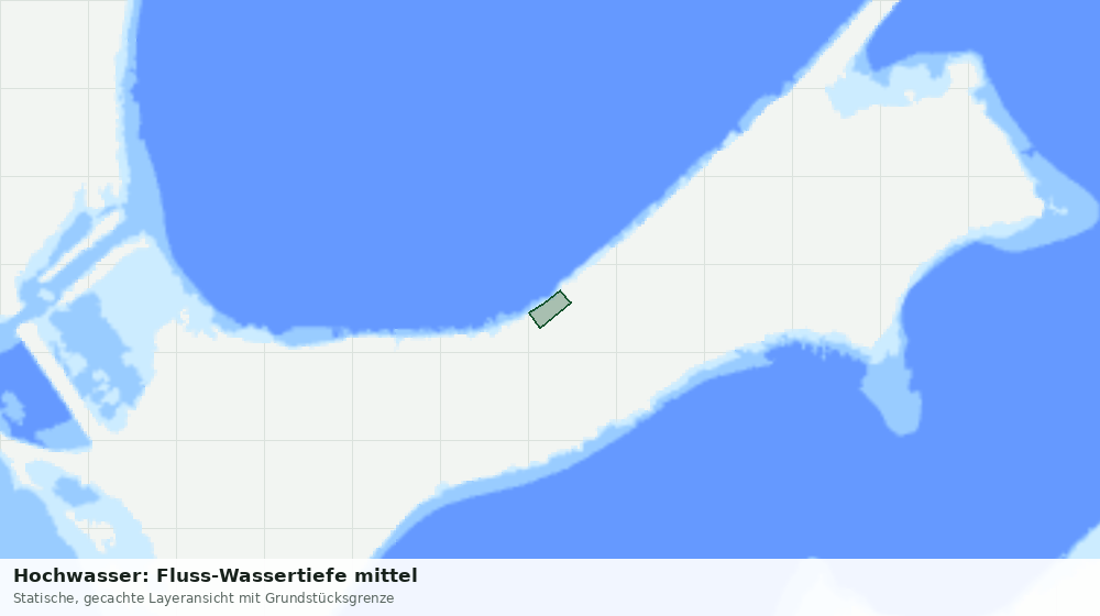 Statische Kartenansicht: Hochwasser: Fluss-Wassertiefe mittel