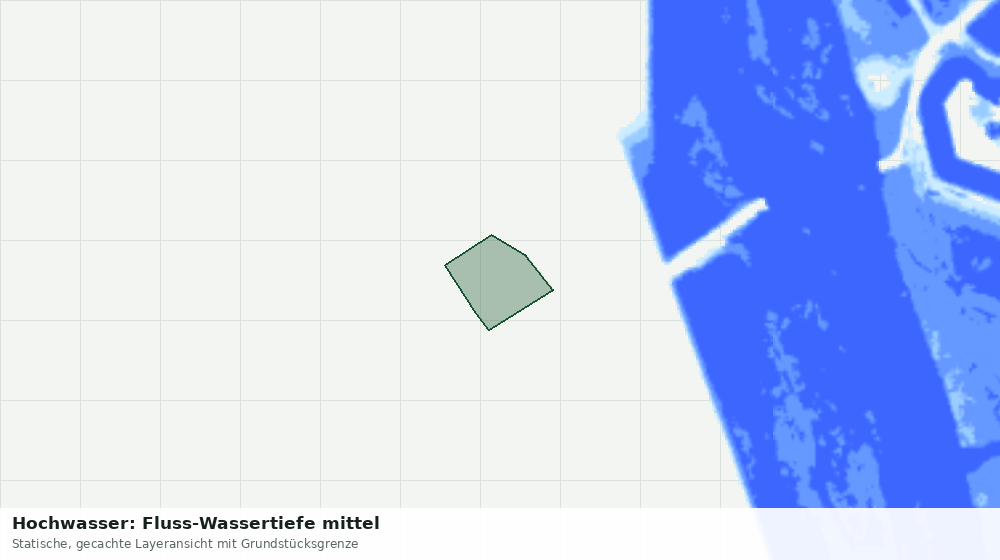 Statische Kartenansicht: Hochwasser: Fluss-Wassertiefe mittel