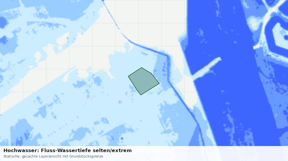 Statische Kartenansicht: Hochwasser: Fluss-Wassertiefe selten/extrem