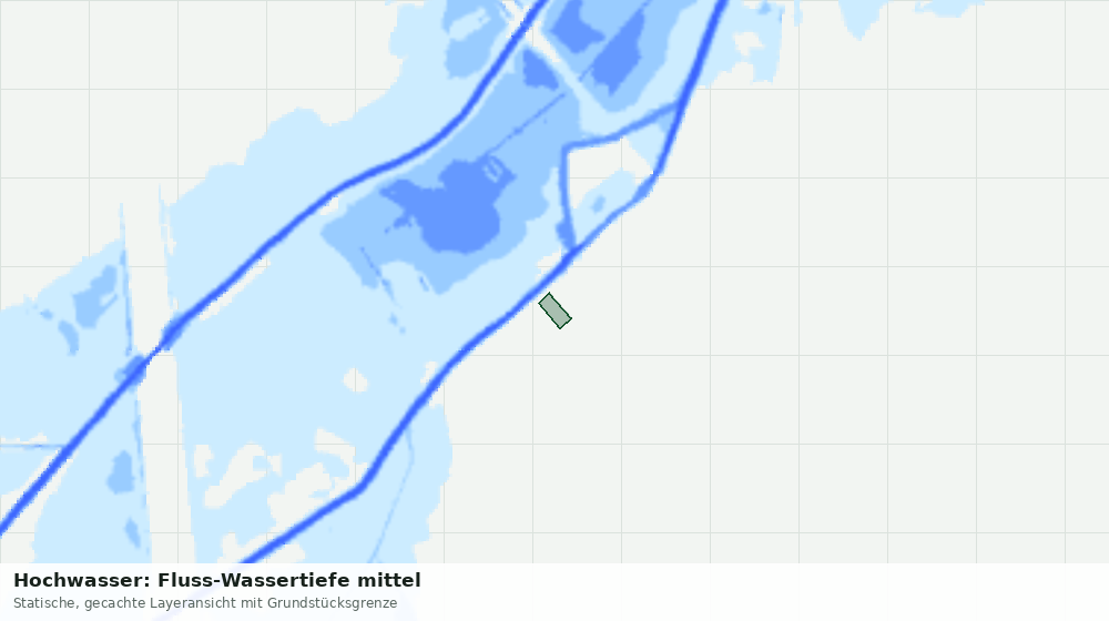 Statische Kartenansicht: Hochwasser: Fluss-Wassertiefe mittel