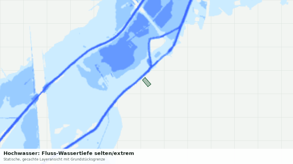 Statische Kartenansicht: Hochwasser: Fluss-Wassertiefe selten/extrem