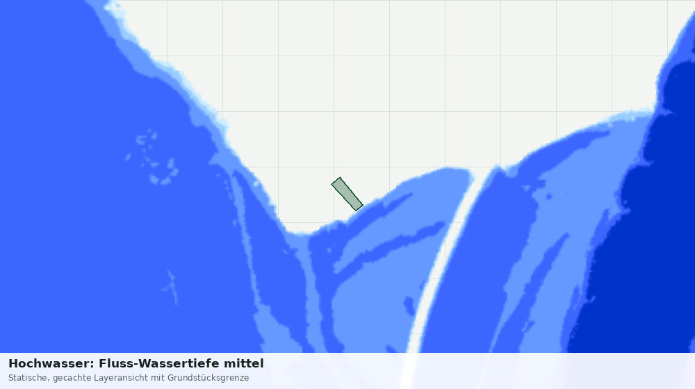Statische Kartenansicht: Hochwasser: Fluss-Wassertiefe mittel