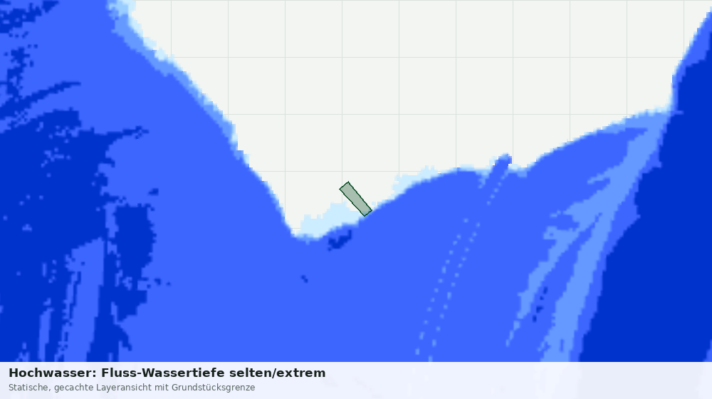 Statische Kartenansicht: Hochwasser: Fluss-Wassertiefe selten/extrem