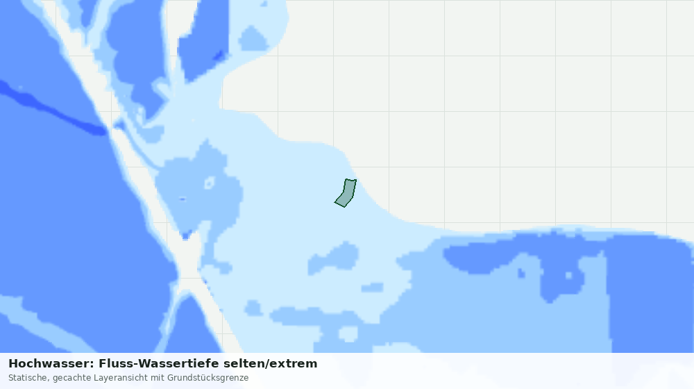 Statische Kartenansicht: Hochwasser: Fluss-Wassertiefe selten/extrem