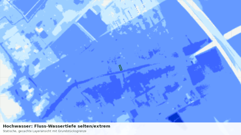 Statische Kartenansicht: Hochwasser: Fluss-Wassertiefe selten/extrem