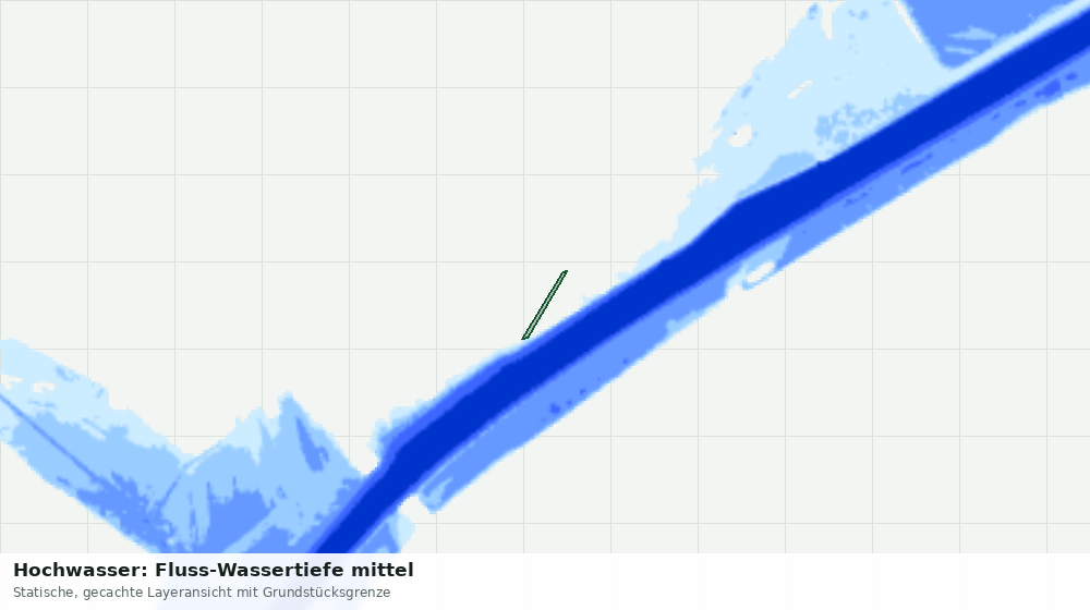 Statische Kartenansicht: Hochwasser: Fluss-Wassertiefe mittel