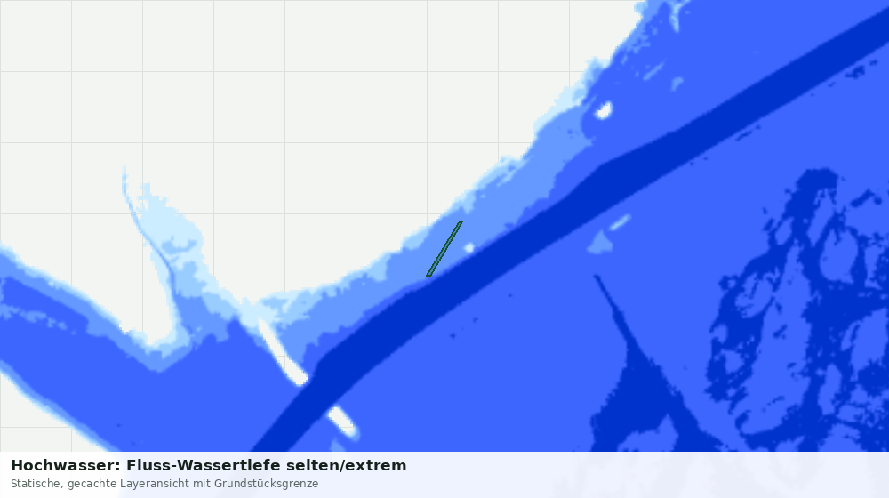 Statische Kartenansicht: Hochwasser: Fluss-Wassertiefe selten/extrem