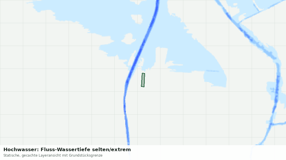 Statische Kartenansicht: Hochwasser: Fluss-Wassertiefe selten/extrem