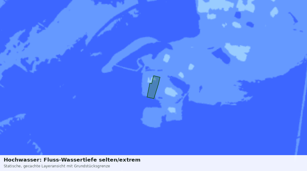 Statische Kartenansicht: Hochwasser: Fluss-Wassertiefe selten/extrem