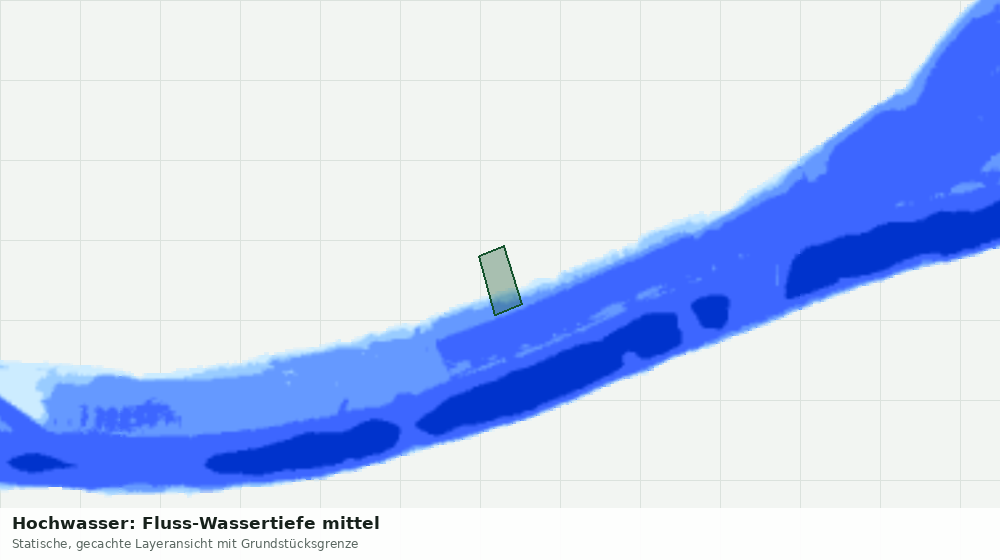 Statische Kartenansicht: Hochwasser: Fluss-Wassertiefe mittel