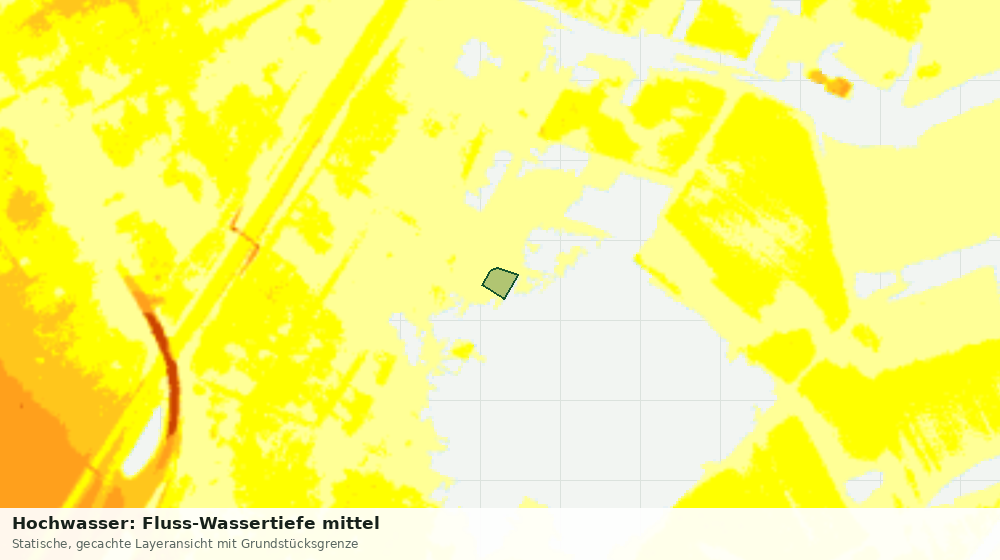 Statische Kartenansicht: Hochwasser: Fluss-Wassertiefe mittel