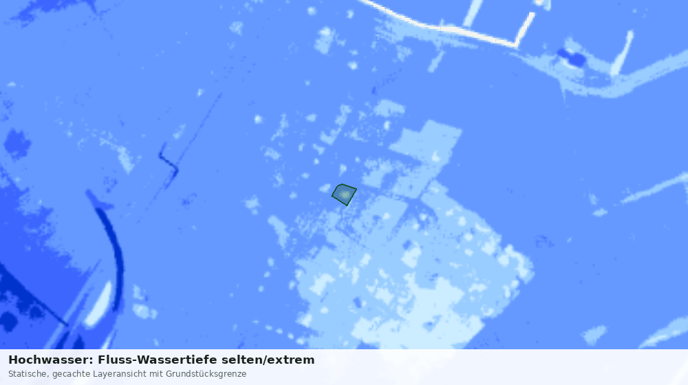 Statische Kartenansicht: Hochwasser: Fluss-Wassertiefe selten/extrem