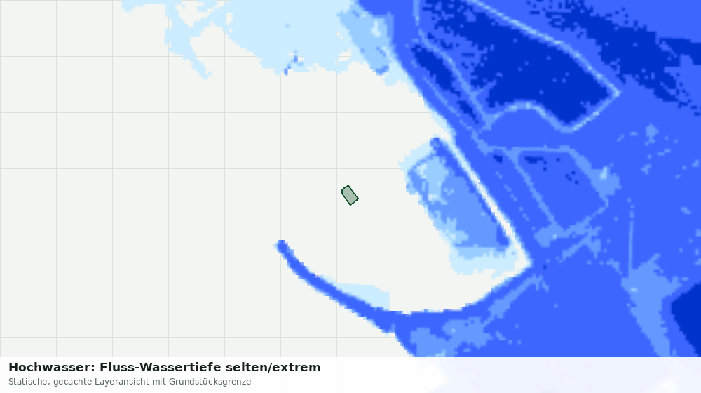 Statische Kartenansicht: Hochwasser: Fluss-Wassertiefe selten/extrem