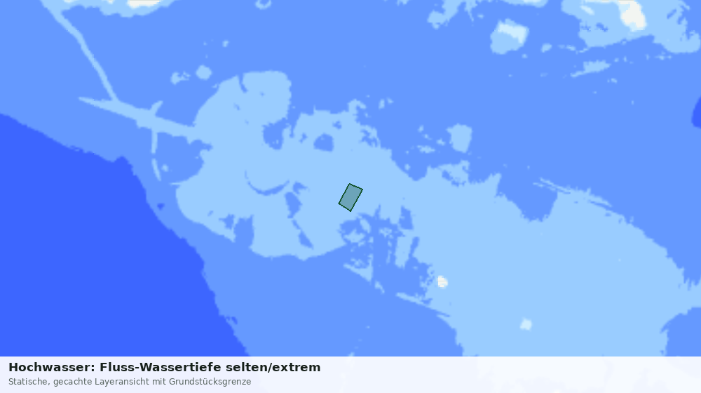 Statische Kartenansicht: Hochwasser: Fluss-Wassertiefe selten/extrem