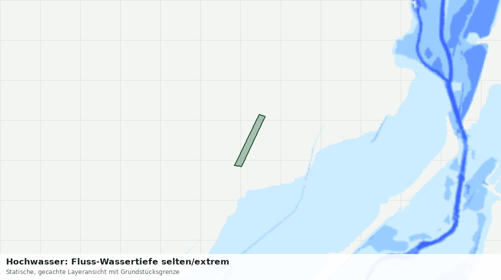Statische Kartenansicht: Hochwasser: Fluss-Wassertiefe selten/extrem