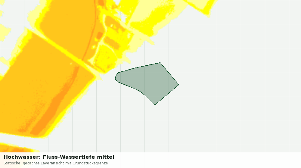 Statische Kartenansicht: Hochwasser: Fluss-Wassertiefe mittel