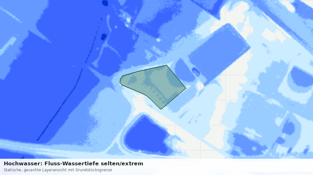 Statische Kartenansicht: Hochwasser: Fluss-Wassertiefe selten/extrem