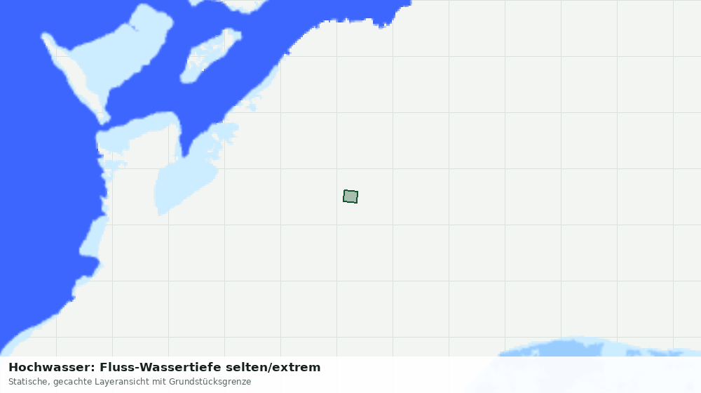 Statische Kartenansicht: Hochwasser: Fluss-Wassertiefe selten/extrem