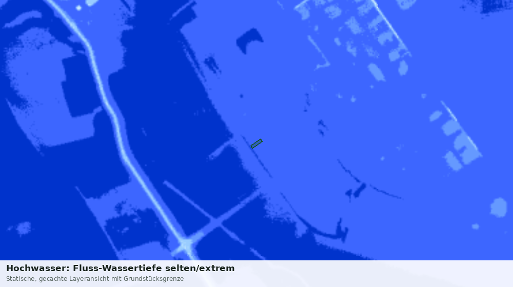 Statische Kartenansicht: Hochwasser: Fluss-Wassertiefe selten/extrem