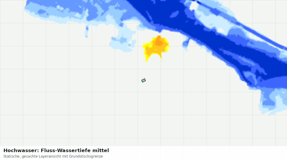 Statische Kartenansicht: Hochwasser: Fluss-Wassertiefe mittel
