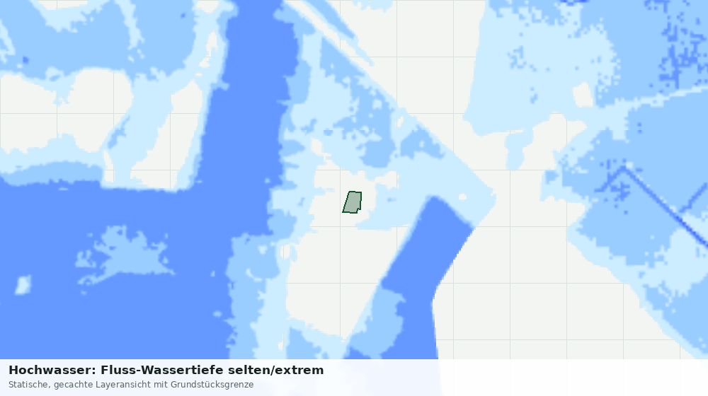 Statische Kartenansicht: Hochwasser: Fluss-Wassertiefe selten/extrem