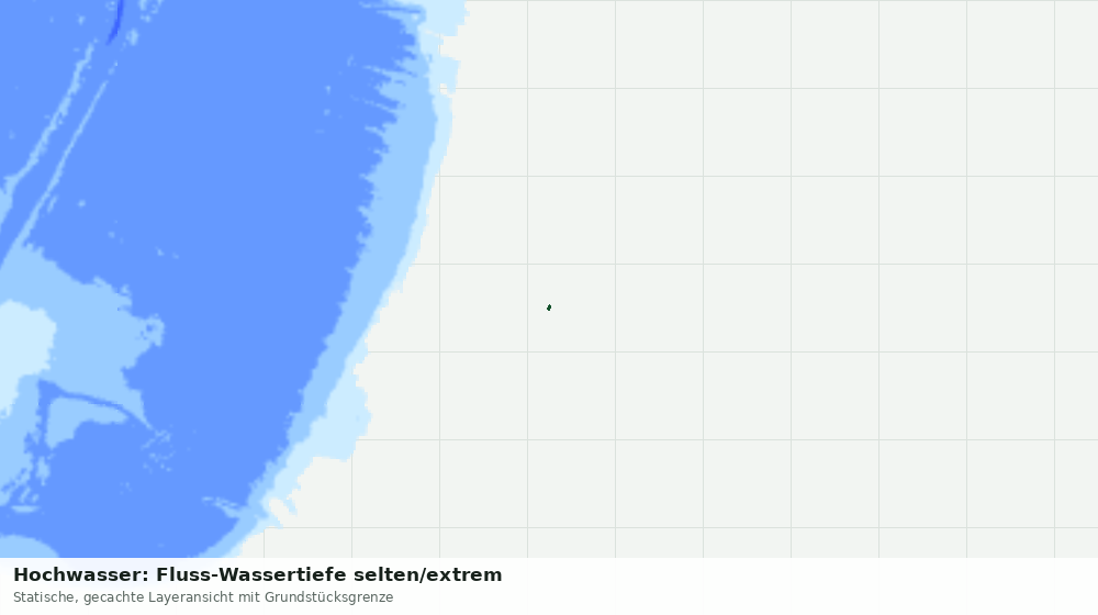 Statische Kartenansicht: Hochwasser: Fluss-Wassertiefe selten/extrem