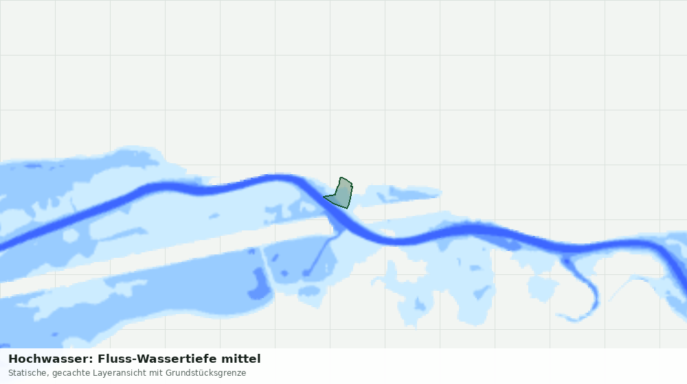 Statische Kartenansicht: Hochwasser: Fluss-Wassertiefe mittel