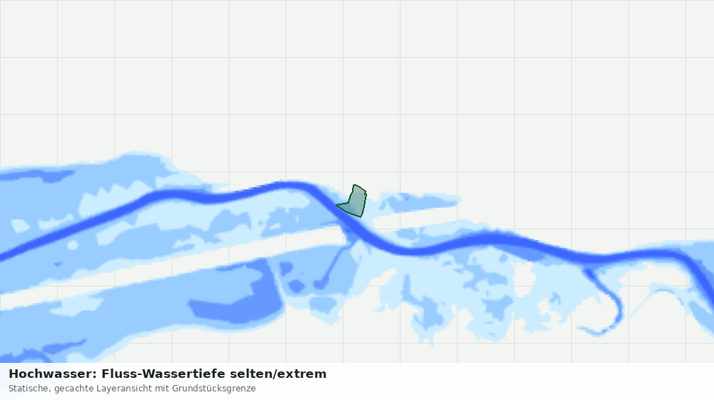 Statische Kartenansicht: Hochwasser: Fluss-Wassertiefe selten/extrem
