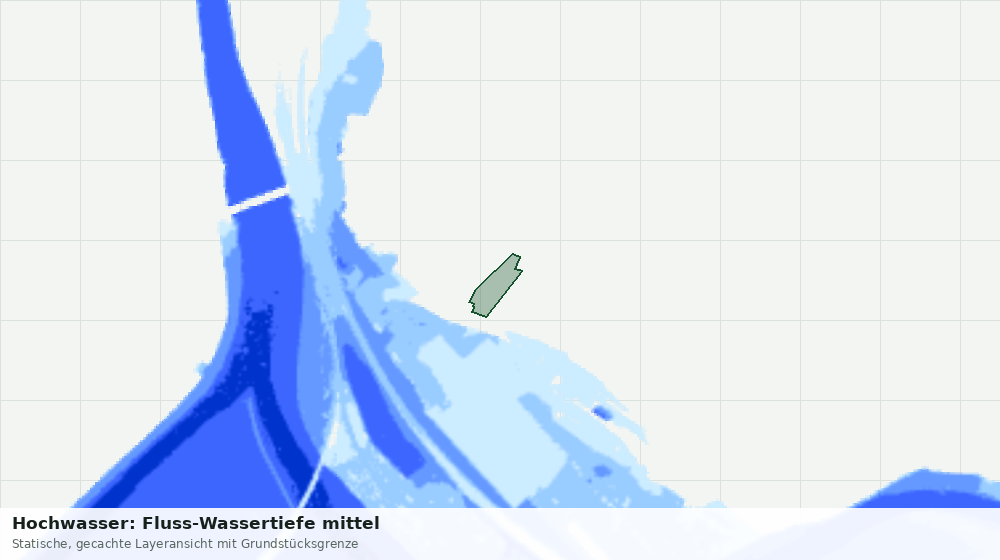 Statische Kartenansicht: Hochwasser: Fluss-Wassertiefe mittel