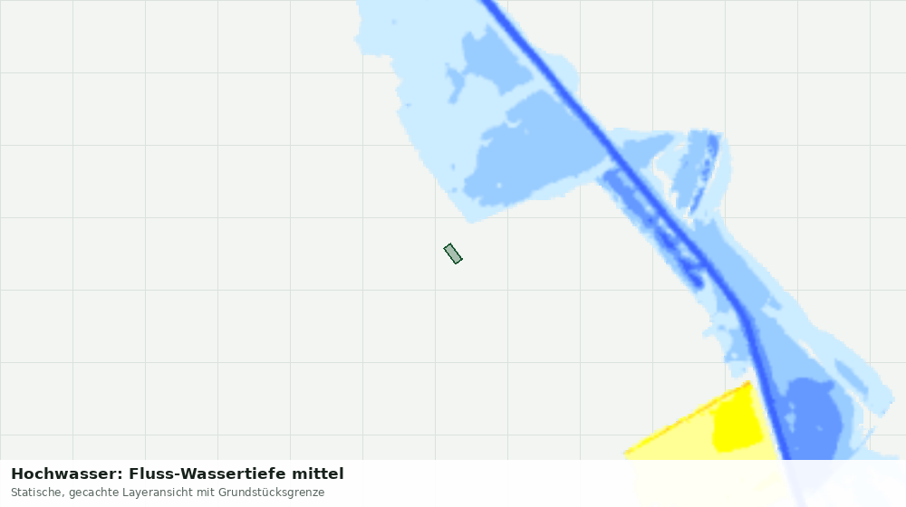 Statische Kartenansicht: Hochwasser: Fluss-Wassertiefe mittel